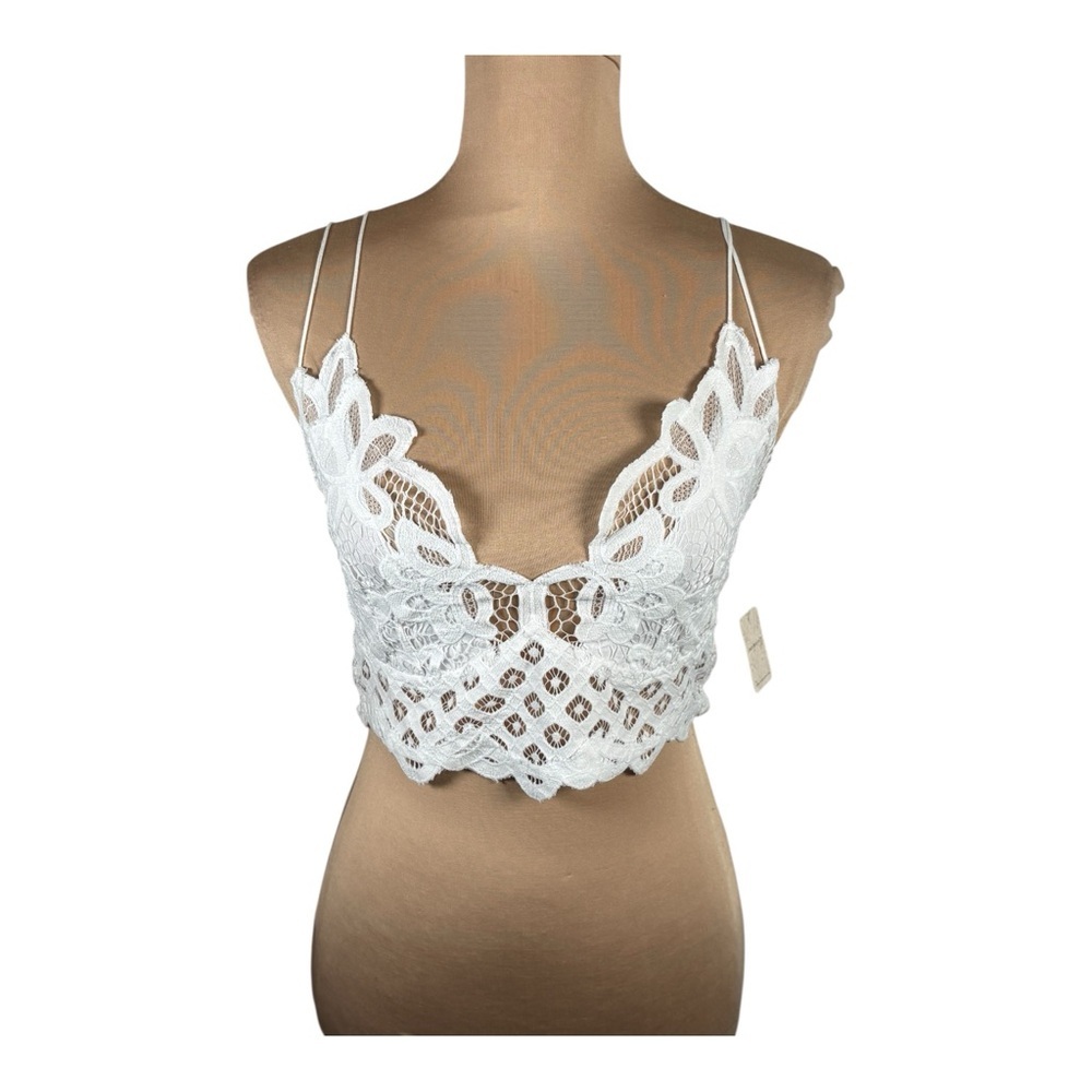 FREE PEOPLE Adella Lace Bralette Size Large NWT - Picture 3 of 12